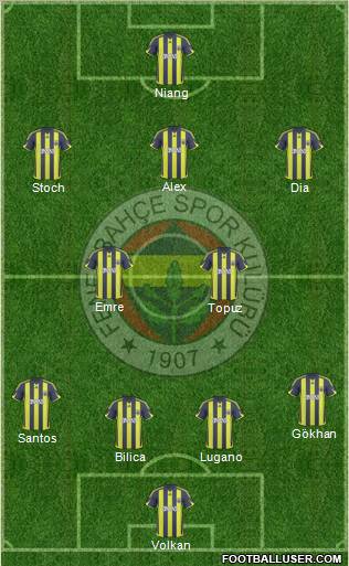 Fenerbahçe SK Formation 2010
