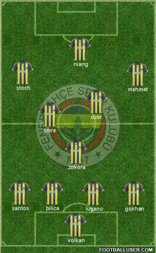 Fenerbahçe SK Formation 2010