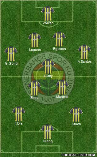 Fenerbahçe SK Formation 2010