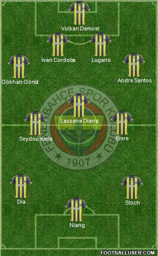 Fenerbahçe SK Formation 2010