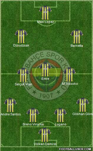 Fenerbahçe SK Formation 2010