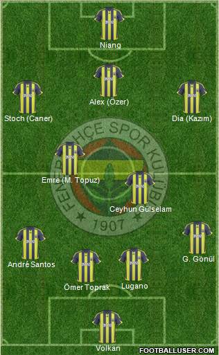 Fenerbahçe SK Formation 2010