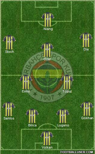 Fenerbahçe SK Formation 2010