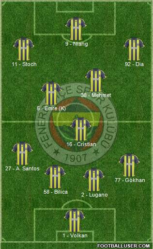 Fenerbahçe SK Formation 2010