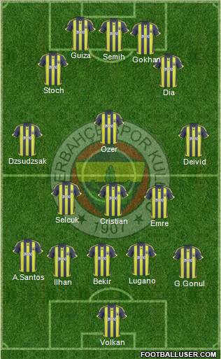 Fenerbahçe SK Formation 2010