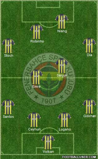 Fenerbahçe SK Formation 2010