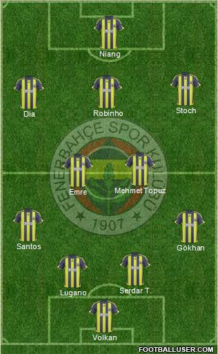 Fenerbahçe SK Formation 2010