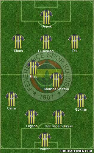 Fenerbahçe SK Formation 2010