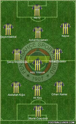 Fenerbahçe SK Formation 2010