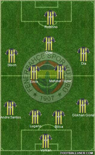 Fenerbahçe SK Formation 2010