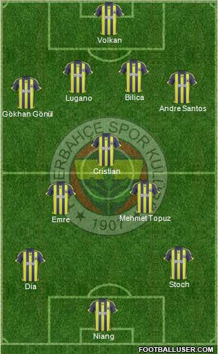 Fenerbahçe SK Formation 2010