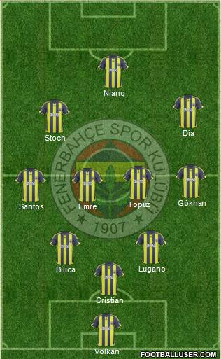 Fenerbahçe SK Formation 2010