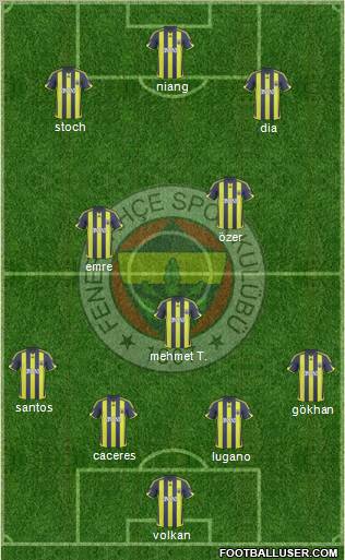 Fenerbahçe SK Formation 2010
