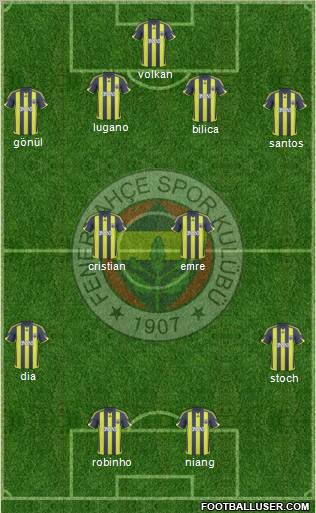 Fenerbahçe SK Formation 2010