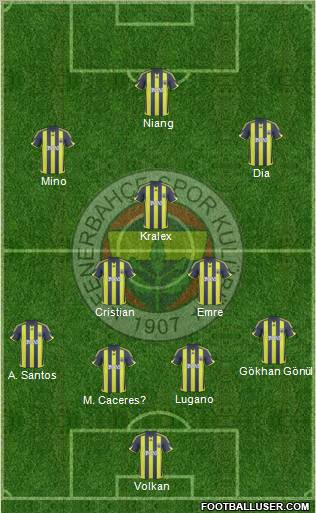 Fenerbahçe SK Formation 2010