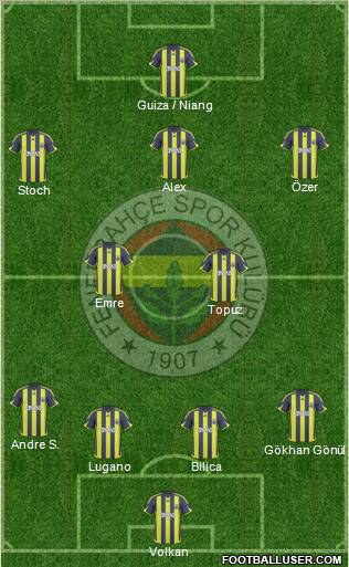 Fenerbahçe SK Formation 2010