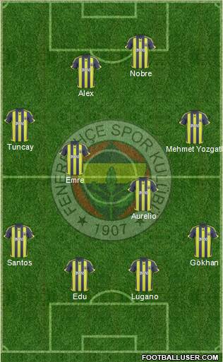Fenerbahçe SK Formation 2010