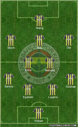 Fenerbahçe SK Formation 2010