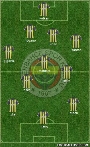 Fenerbahçe SK Formation 2010