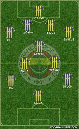 Fenerbahçe SK Formation 2010