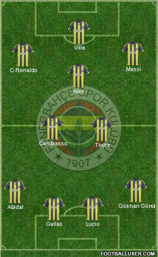 Fenerbahçe SK Formation 2010