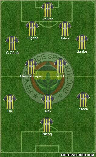Fenerbahçe SK Formation 2010