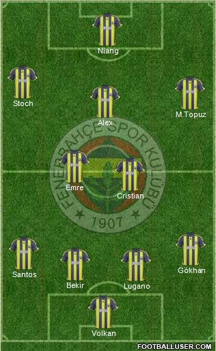 Fenerbahçe SK Formation 2010