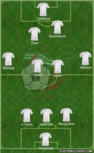 Algeria football formation