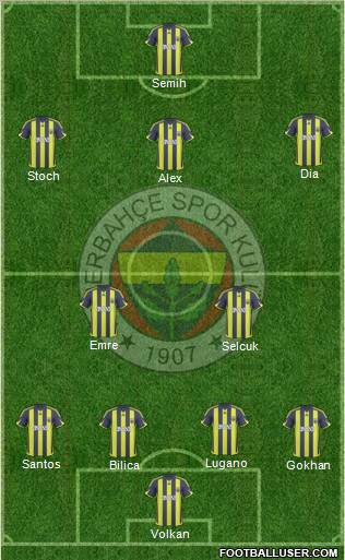 Fenerbahçe SK Formation 2010