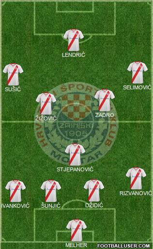 HSK Zrinjski Mostar football formation