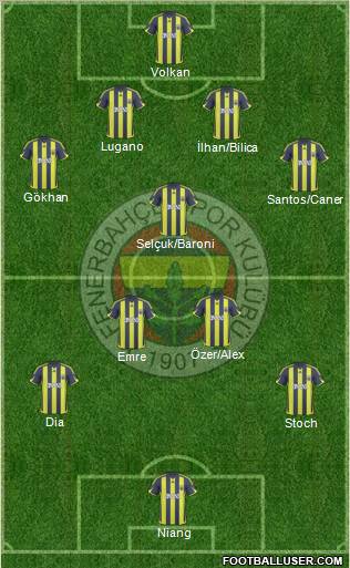 Fenerbahçe SK Formation 2010