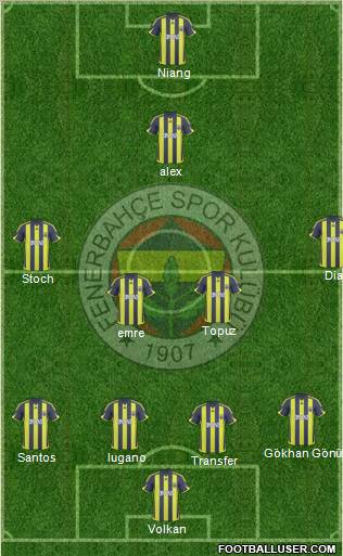 Fenerbahçe SK Formation 2010