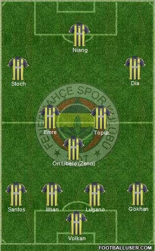 Fenerbahçe SK Formation 2010