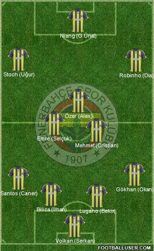 Fenerbahçe SK Formation 2010