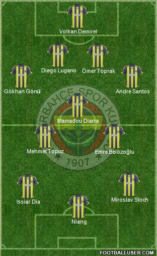 Fenerbahçe SK Formation 2010