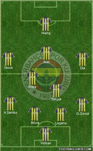 Fenerbahçe SK Formation 2010