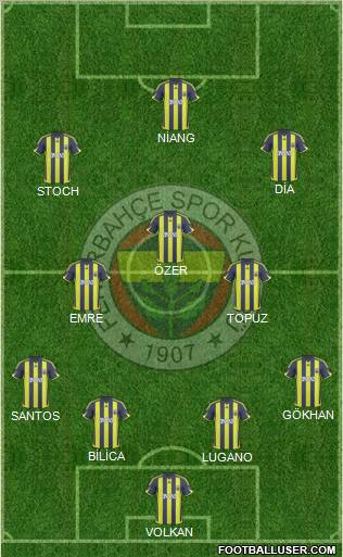 Fenerbahçe SK Formation 2010