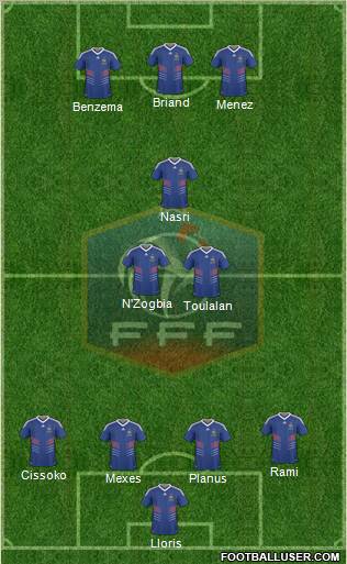 France 4-1-2-3 football formation