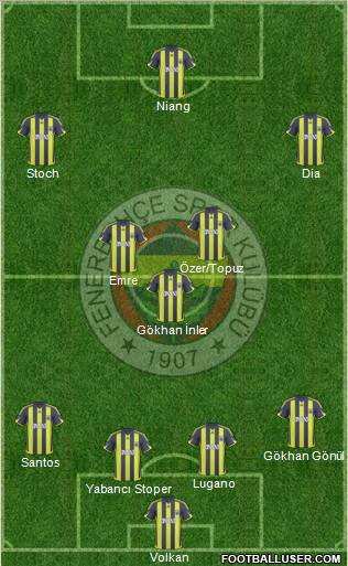 Fenerbahçe SK Formation 2010
