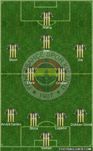 Fenerbahçe SK Formation 2010
