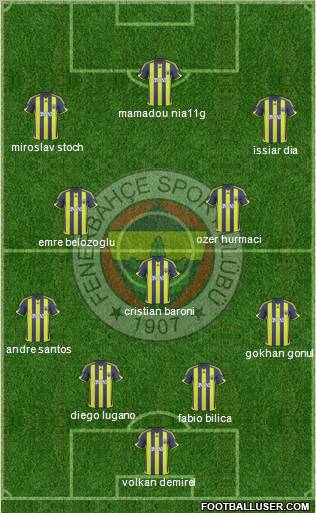 Fenerbahçe SK Formation 2010