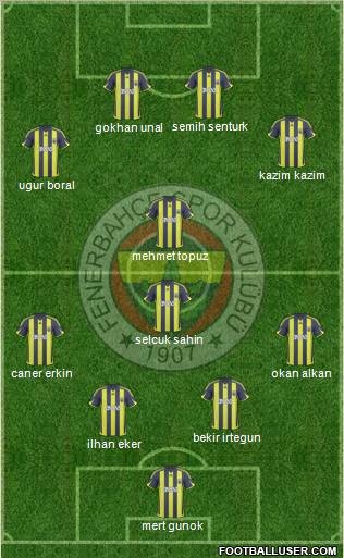 Fenerbahçe SK Formation 2010