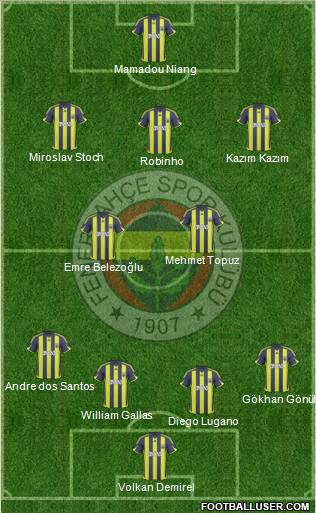 Fenerbahçe SK Formation 2010