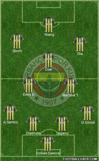 Fenerbahçe SK Formation 2010