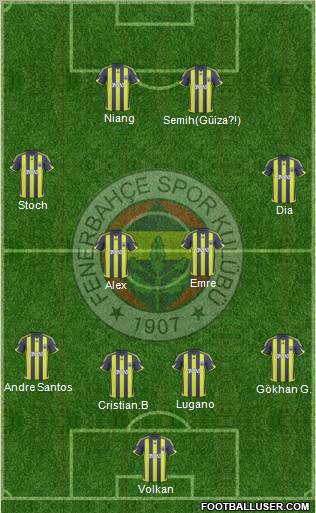 Fenerbahçe SK Formation 2010
