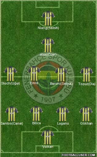 Fenerbahçe SK Formation 2010