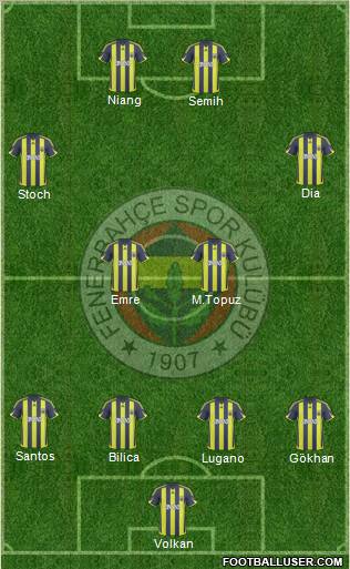 Fenerbahçe SK Formation 2010