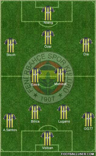 Fenerbahçe SK Formation 2010