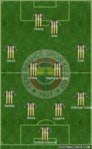 Fenerbahçe SK Formation 2010