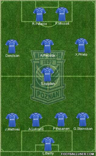 Lech Poznan 4-1-3-2 football formation